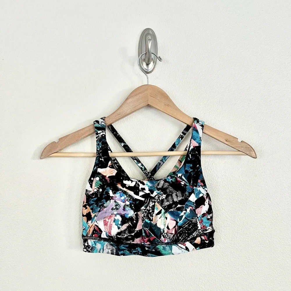 LULULEMON Energy Strappy Sports Bra in Color Crush Multi